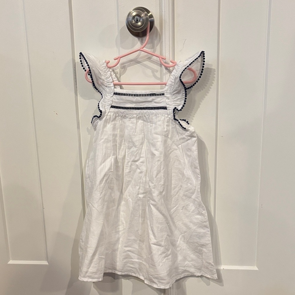 Crewcuts White and Navy Striped Dress - Picture 1 of 3